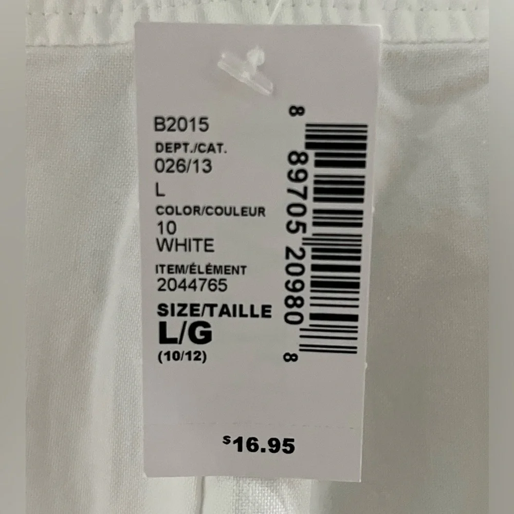 The Children's Place White Short Sleeve Button-Up Shirt, boy’s size large, new!